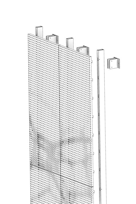 perforated metal facade detail drawings